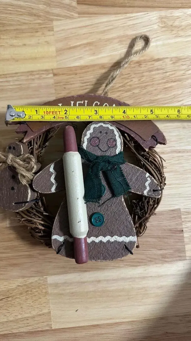 Gingerbread Christmas Wall Decor Ornament Holiday Decor Welcome Sign